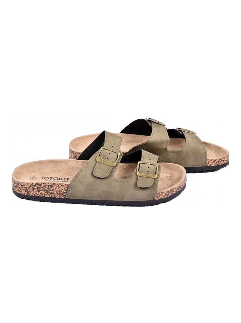 Sandales PREMIUM Boucle Kaki - Kiabi