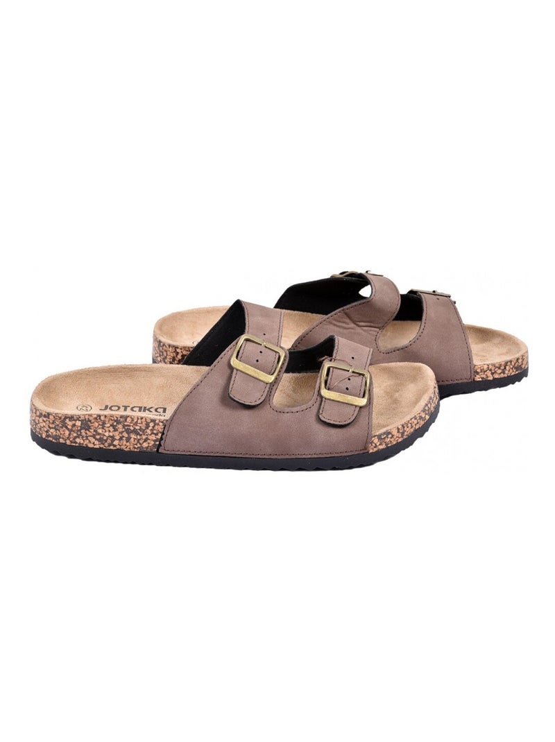 Sandales PREMIUM Boucle Marron - Kiabi