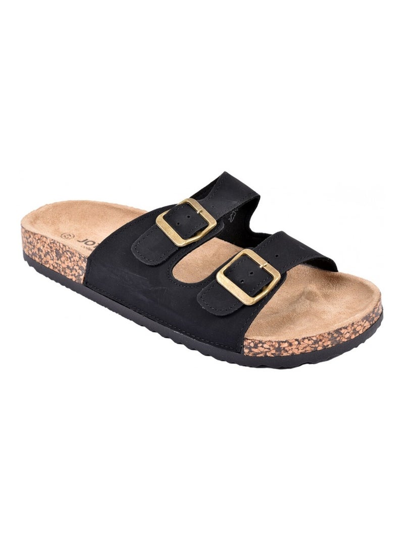 Sandales PREMIUM Boucle Noir - Kiabi
