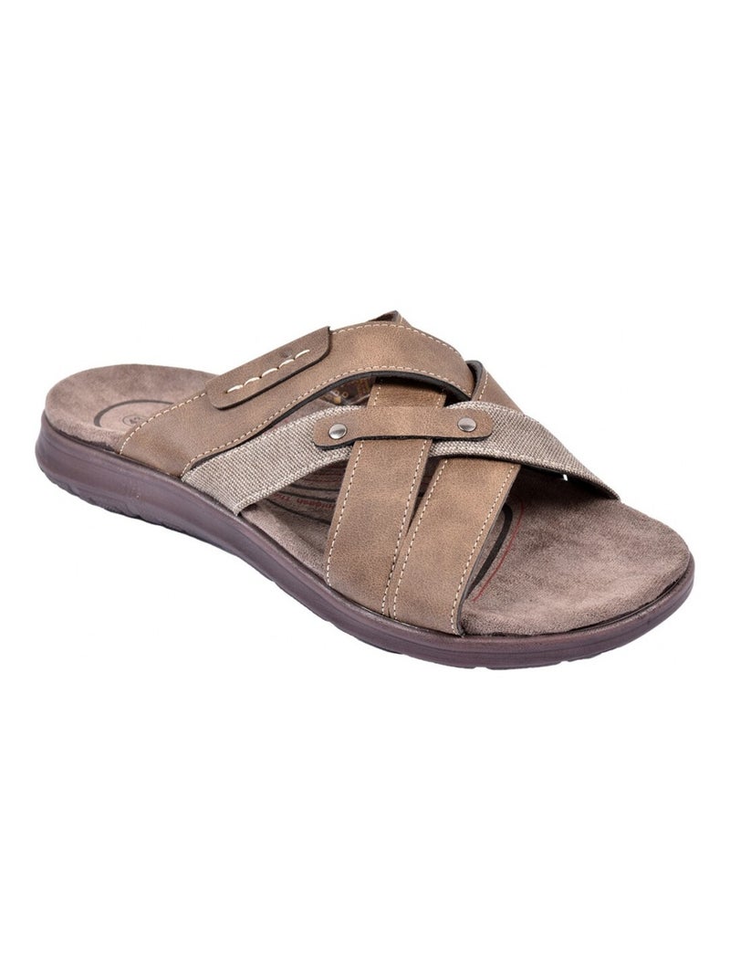 Sandales PREMIUM Claquette Kaki - Kiabi