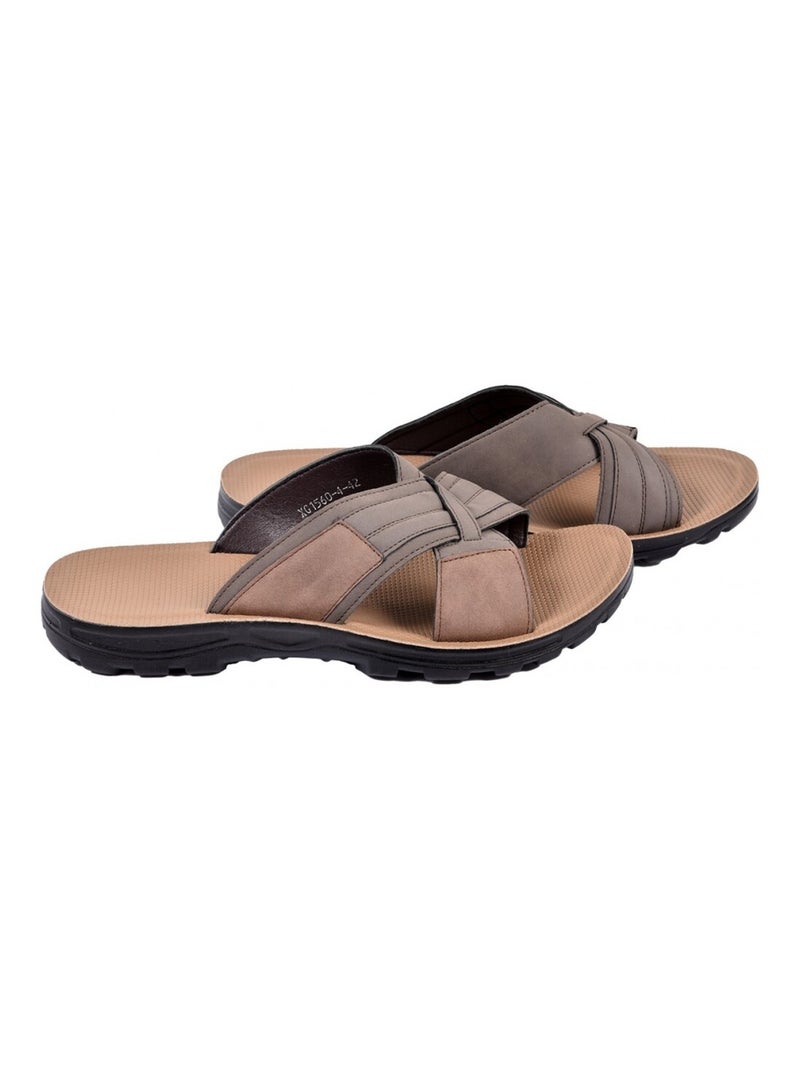 Sandales PREMIUM Claquette Marron - Kiabi