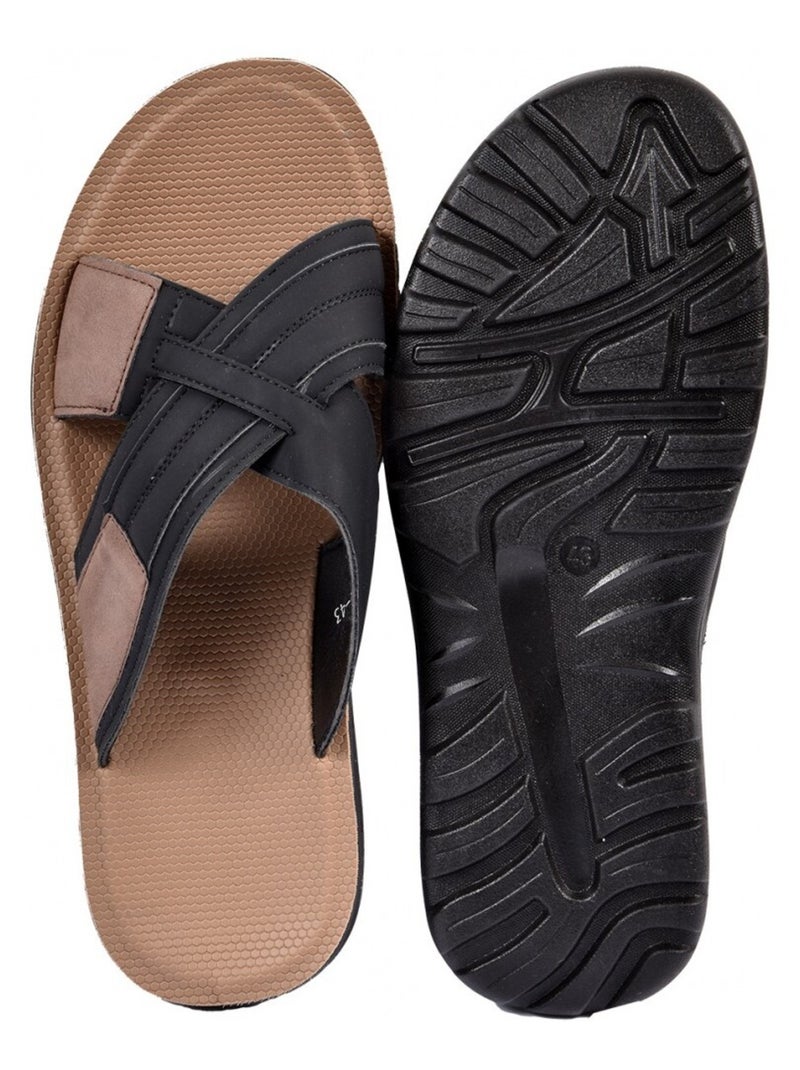 Sandales PREMIUM Claquette Noir - Kiabi