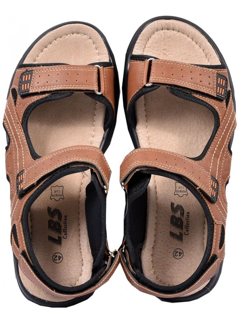 Sandales PREMIUM LBS Scratch Camel - Kiabi