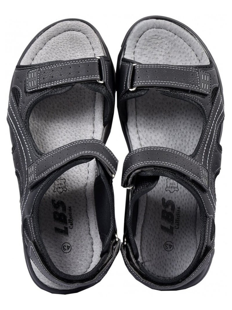 Sandales PREMIUM LBS Scratch Noir - Kiabi