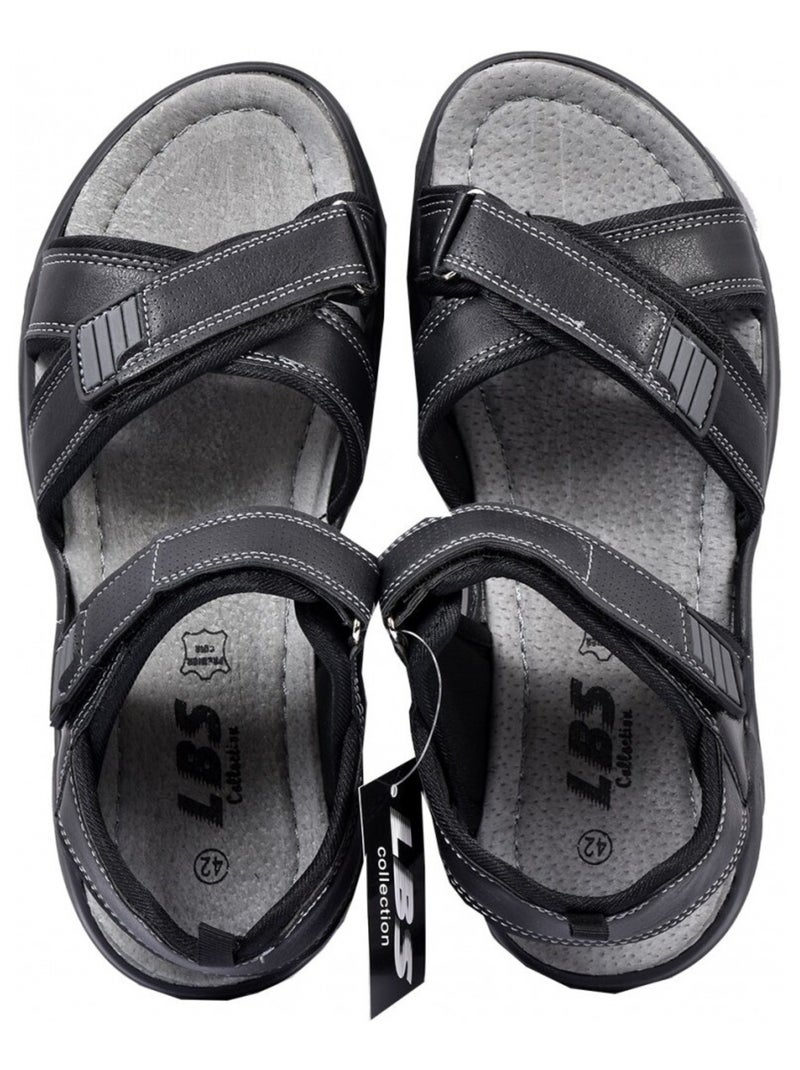Sandales PREMIUM LBS Scratch Noir - Kiabi