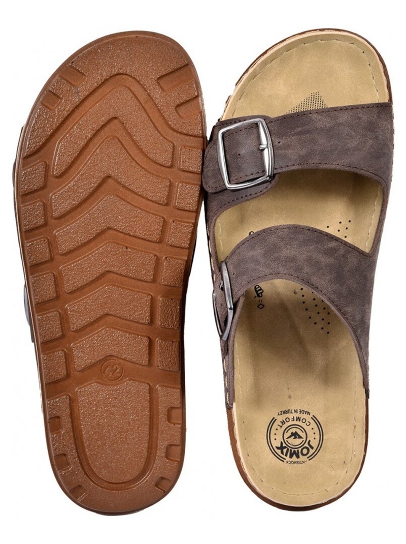 Sandales PREMIUM Marron - Kiabi