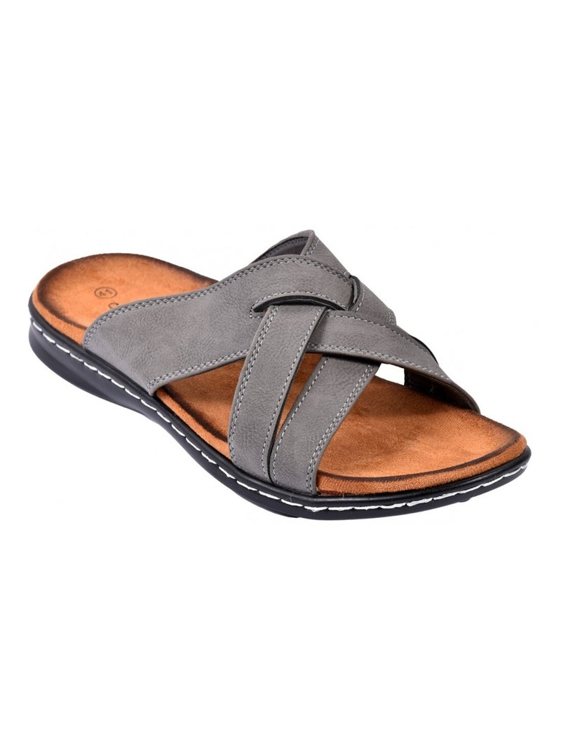 Sandales PREMIUM ouvertes Gris - Kiabi