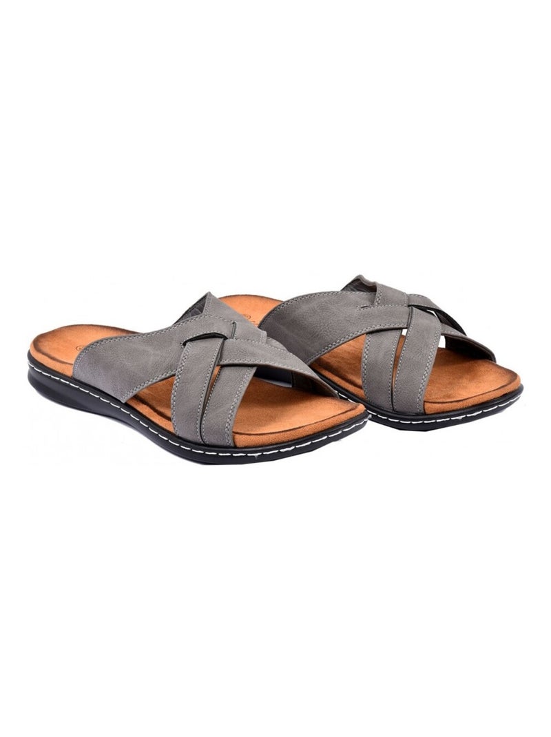 Sandales PREMIUM ouvertes Gris - Kiabi