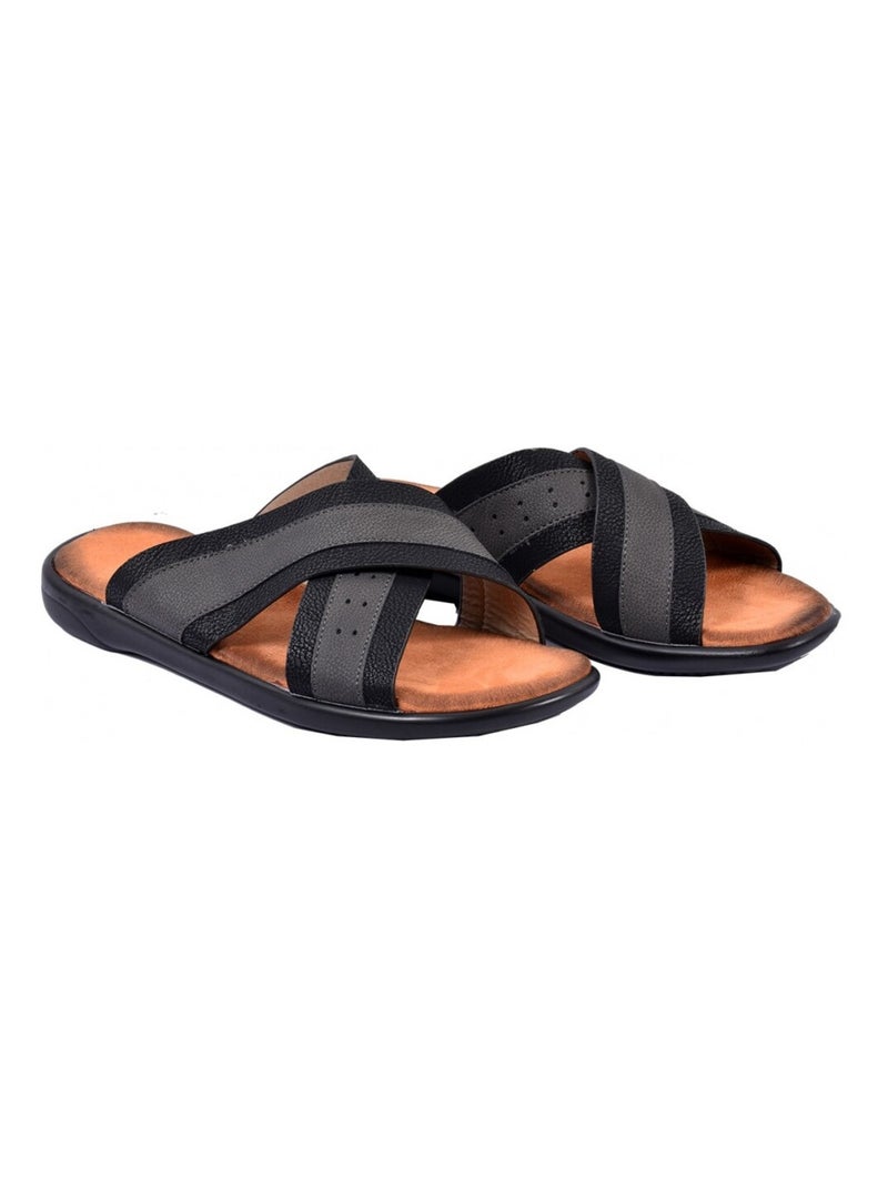 Sandales PREMIUM ouvertes Noir - Kiabi