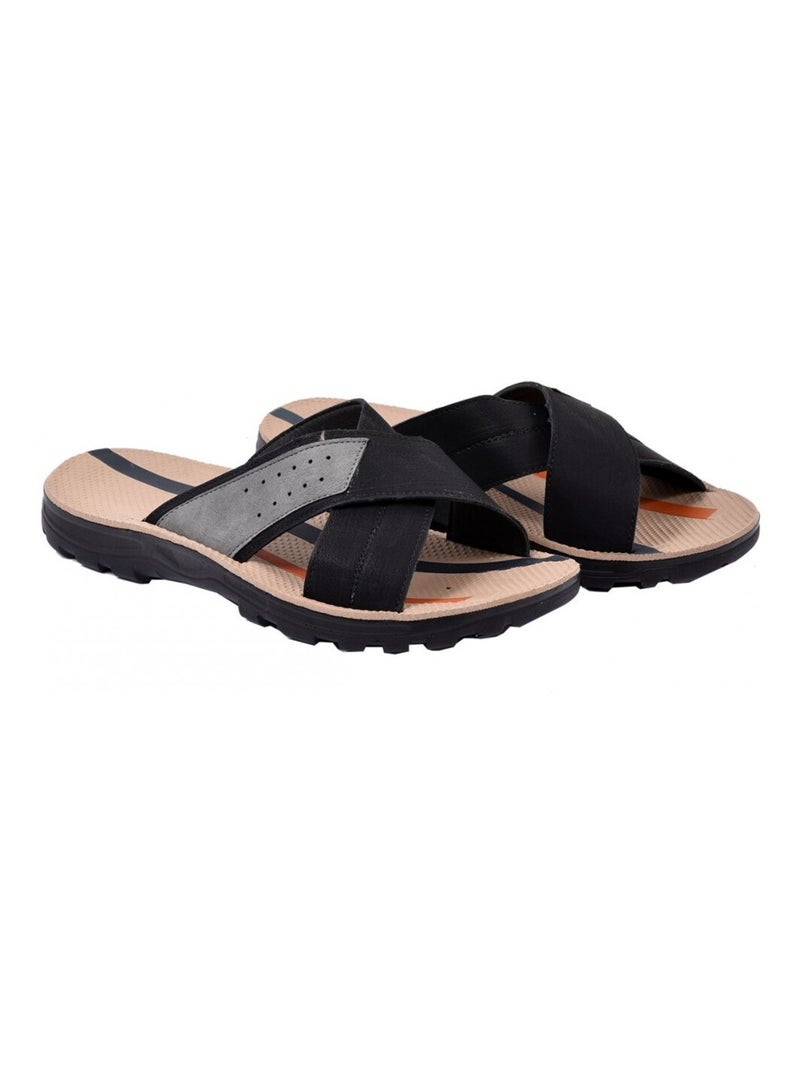 Sandales PREMIUM ouvertes Noir - Kiabi