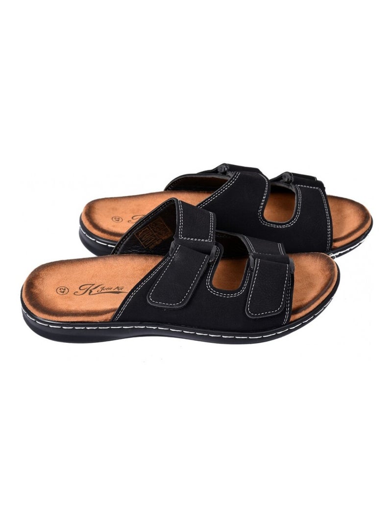 Sandales PREMIUM ouvertes Noir - Kiabi