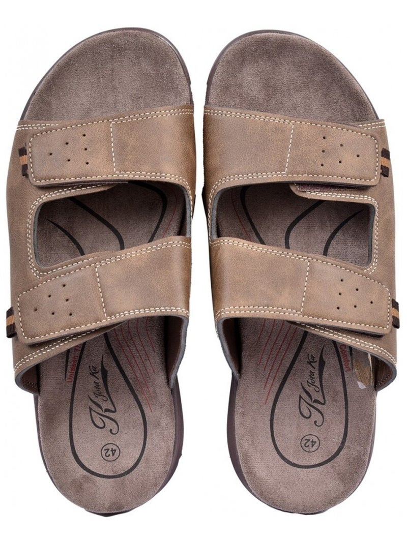 Sandales PREMIUM Scratch Kaki - Kiabi