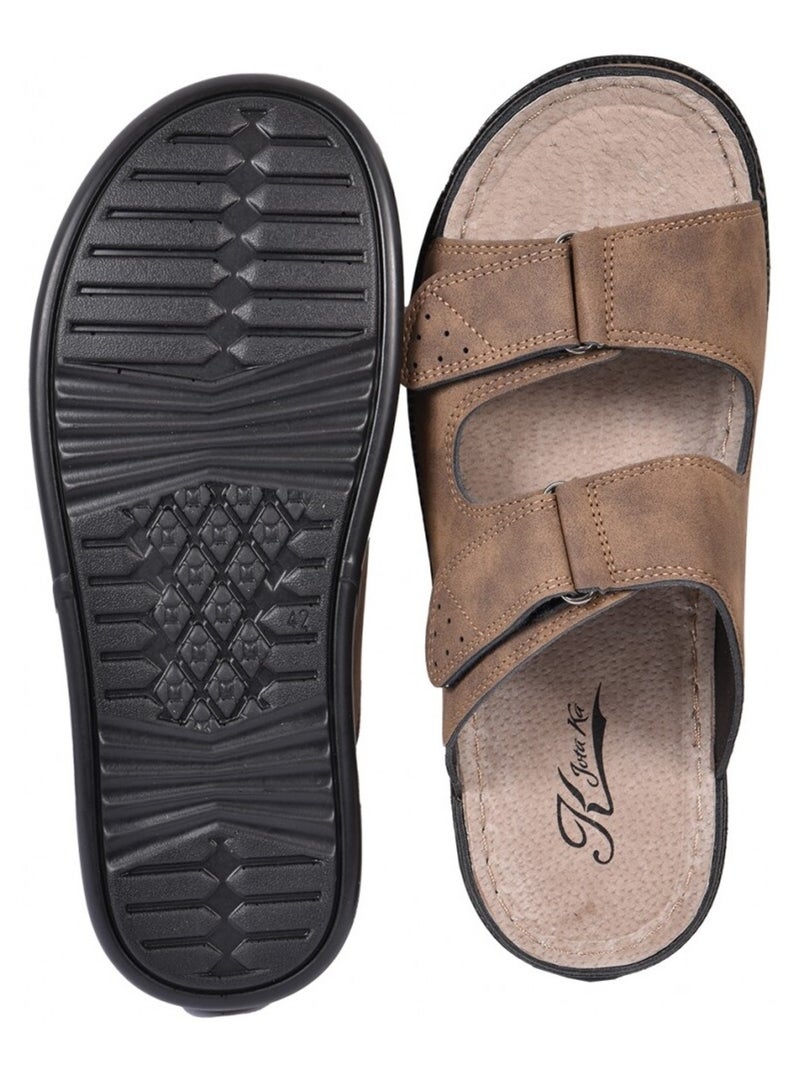 Sandales PREMIUM Scratch Kaki - Kiabi