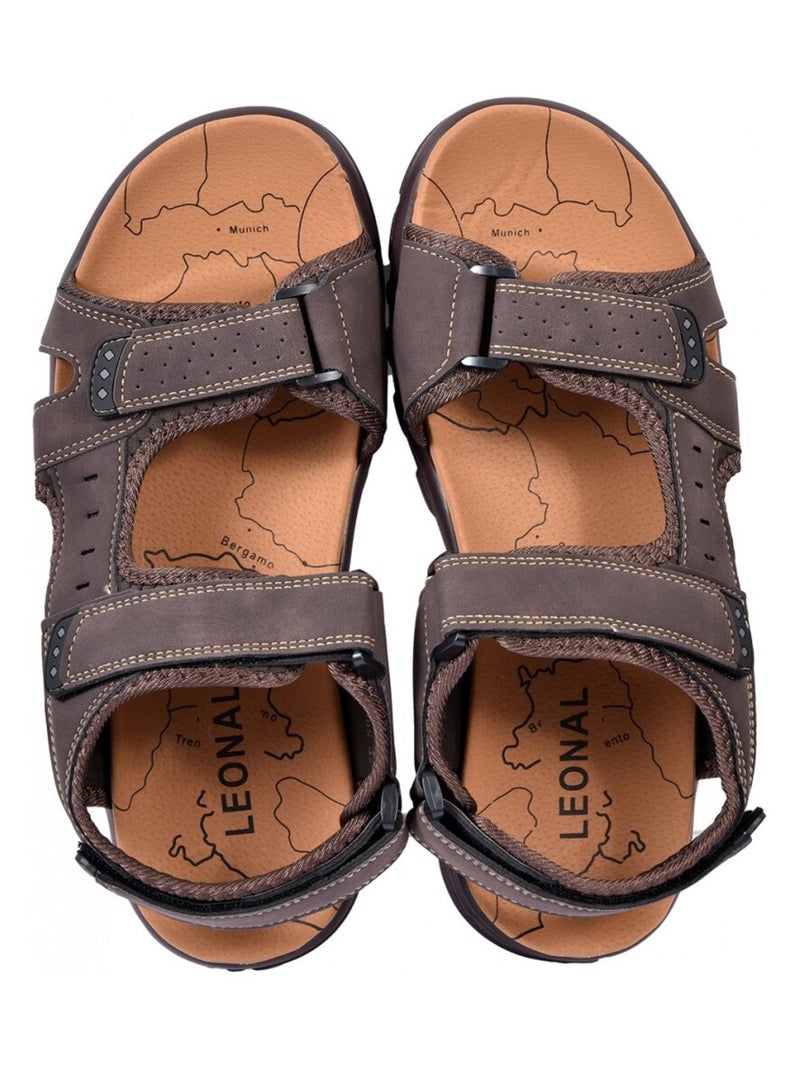 Sandales PREMIUM Scratch Marron havane - Kiabi