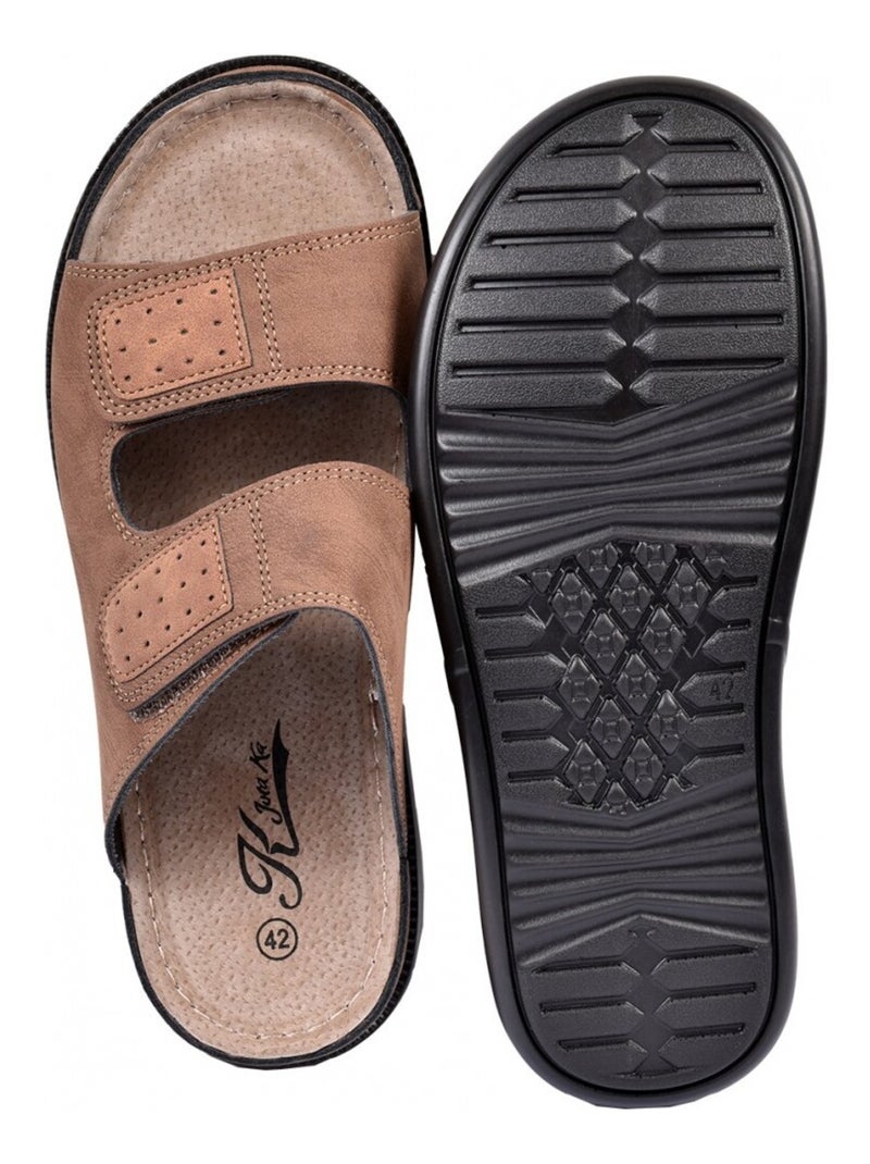 Sandales PREMIUM Scratch Taupe - Kiabi