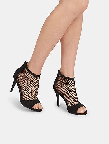 Sandales résille avec talon et strass BATA