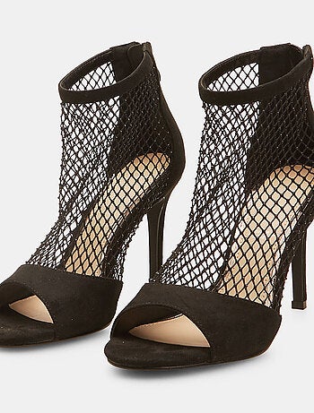 Sandales résille avec talon et strass BATA