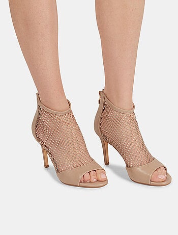 Sandales résille avec talon et strass BATA