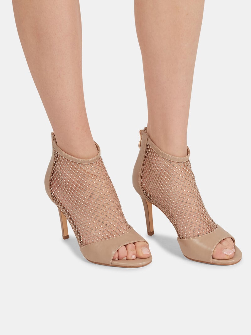 Sandales résille avec talon et strass BATA Rose - Kiabi