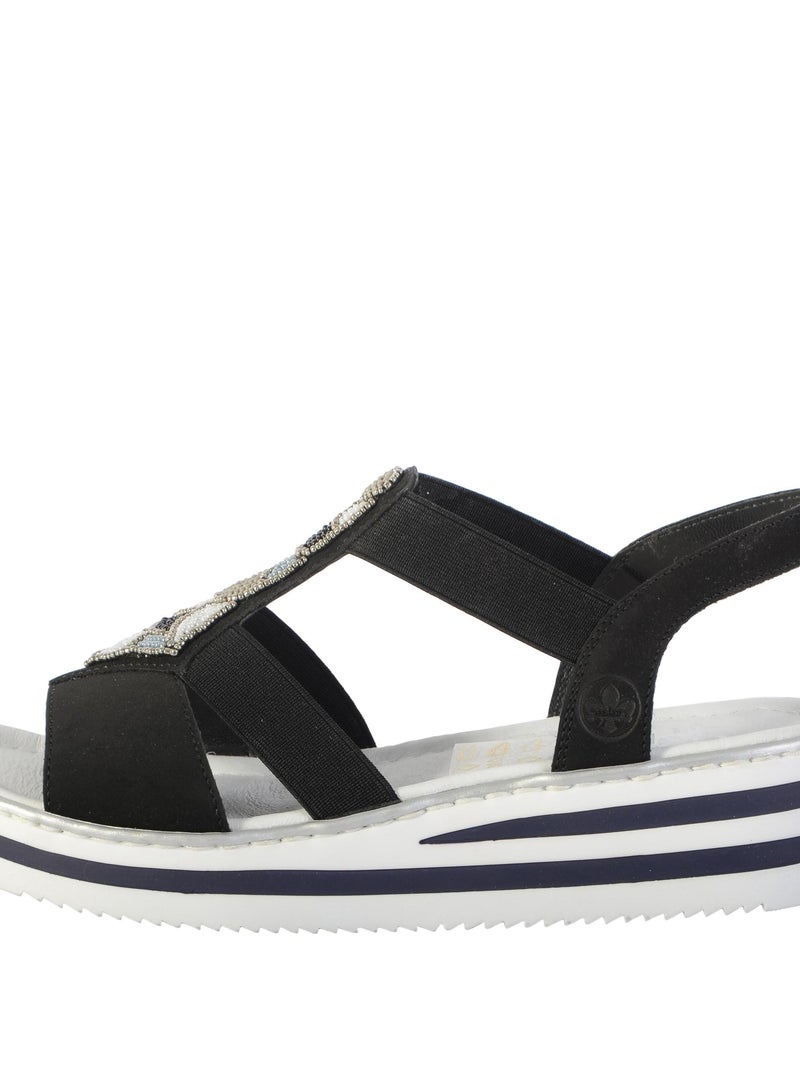 Sandales Rieker Morokko Noir - Kiabi