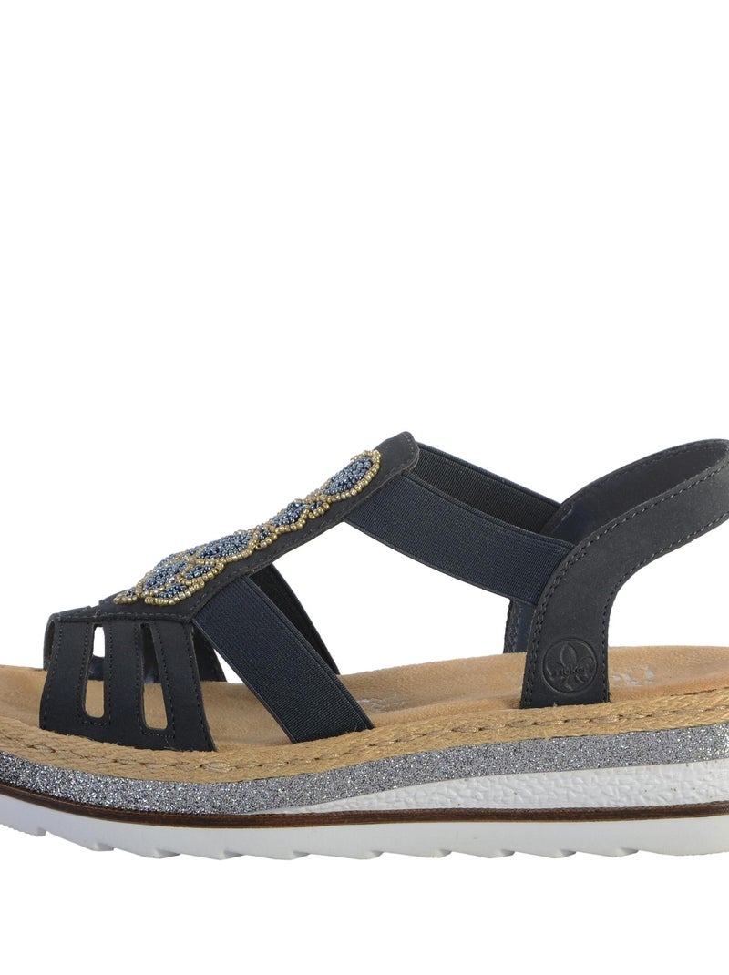 Sandales Rieker Namur Bleu - Kiabi
