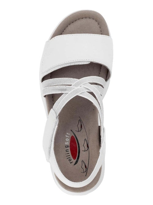Sandales Rolling Soft  en cuir - Kiabi