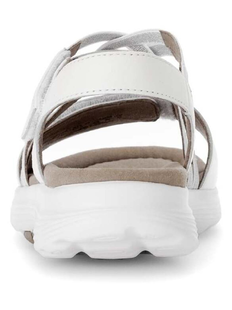 Sandales Rolling Soft  en cuir Blanc - Kiabi