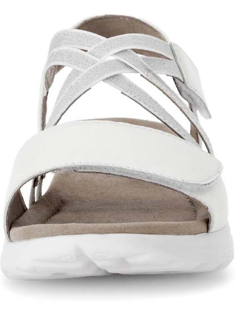Sandales Rolling Soft  en cuir Blanc - Kiabi