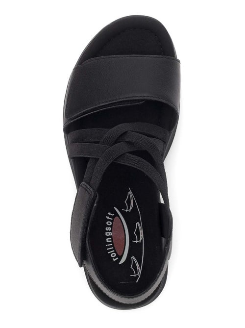 Sandales Rolling Soft  en cuir - Kiabi