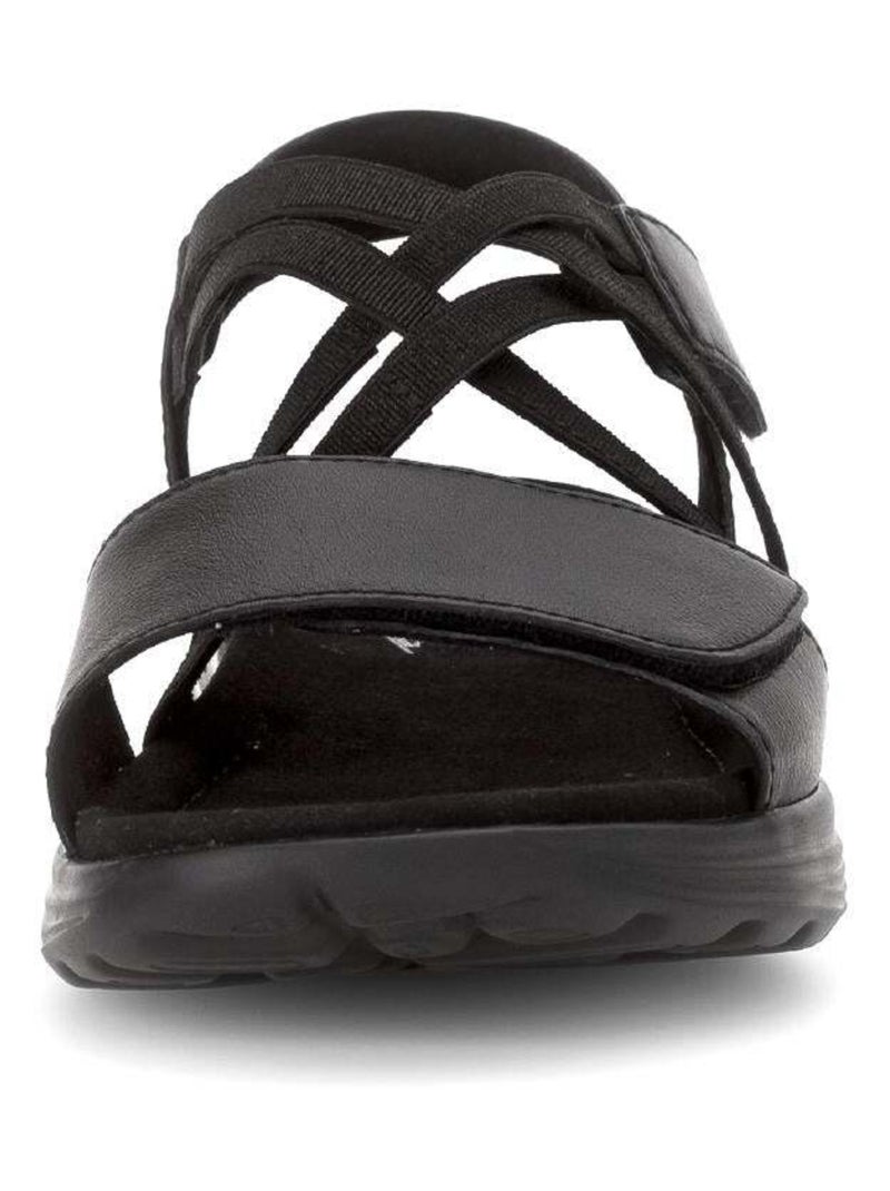 Sandales Rolling Soft  en cuir Noir Noir - Kiabi
