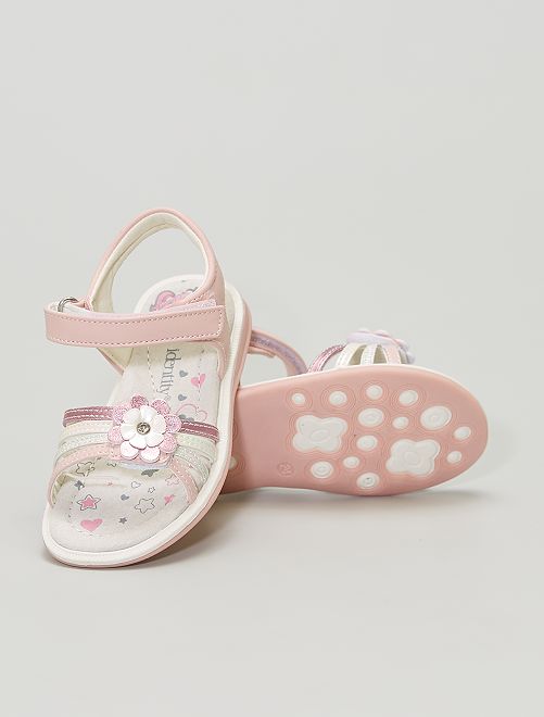 sandale fille rose