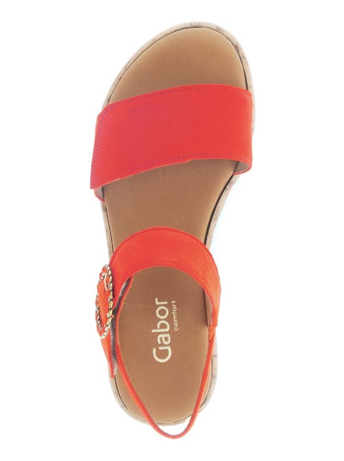 Sandales s en cuir velours - Kiabi
