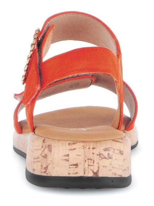 Sandales s en cuir velours - Kiabi