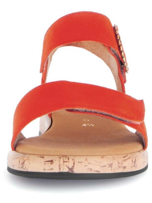 Sandales s en cuir velours - Kiabi