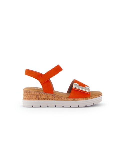 Sandales s en cuir velours - Kiabi