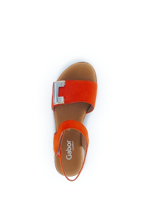 Sandales s en cuir velours - Kiabi