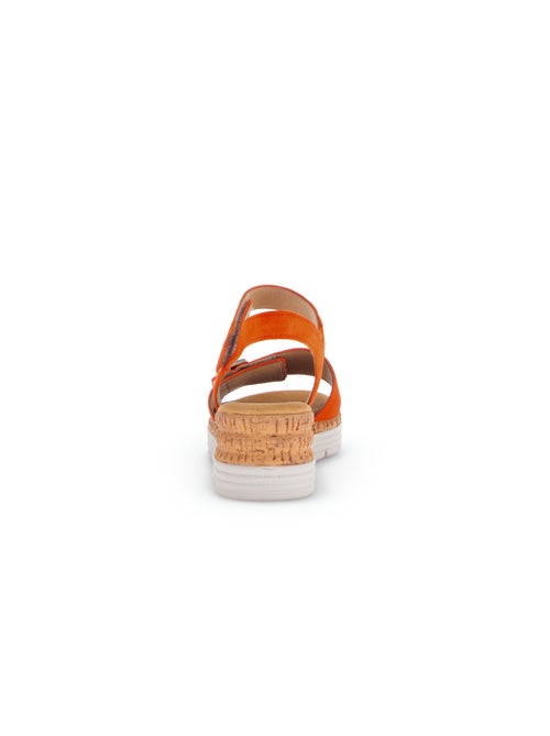 Sandales s en cuir velours - Kiabi