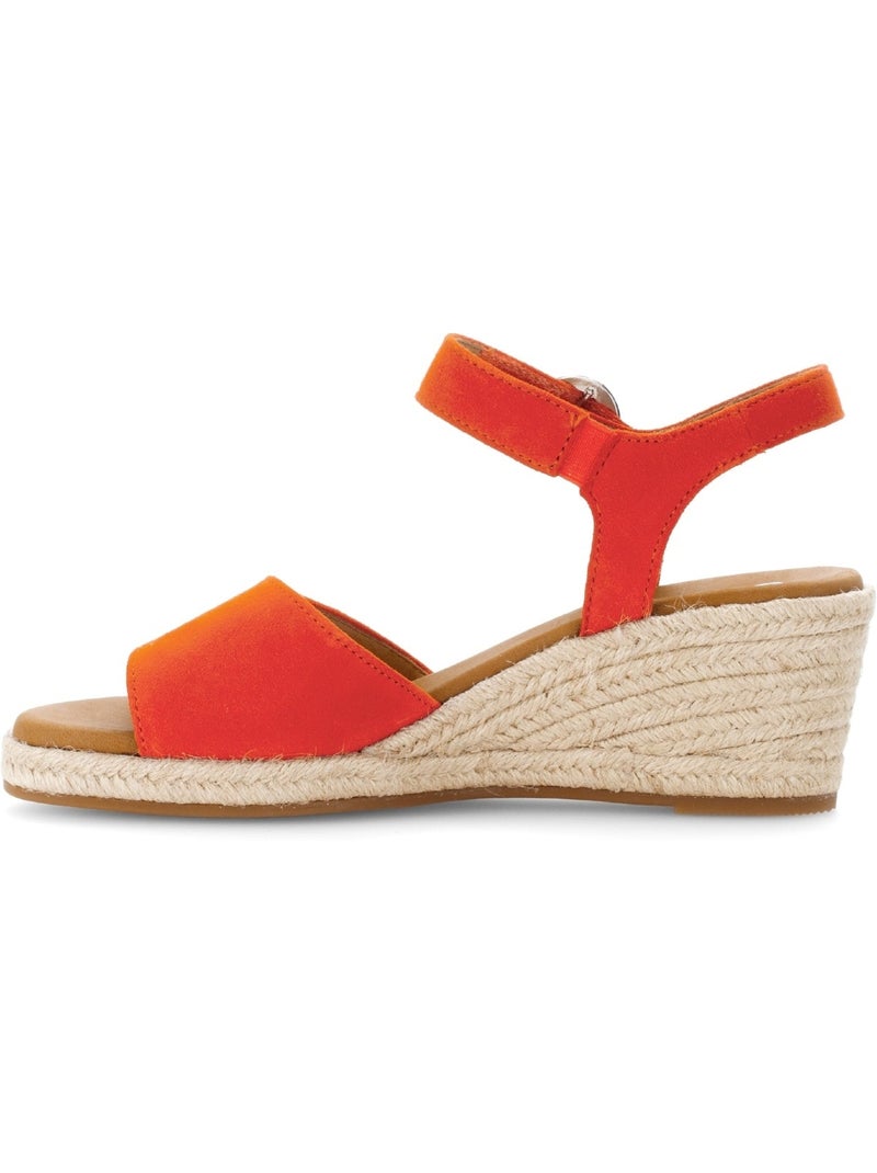 Sandales s en daim Orange - Kiabi