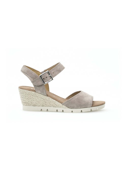 Sandales sables en cuir velours - Kiabi