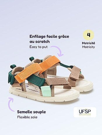 Sandales scratchées motricité 4 'marcher' - Kitchoun