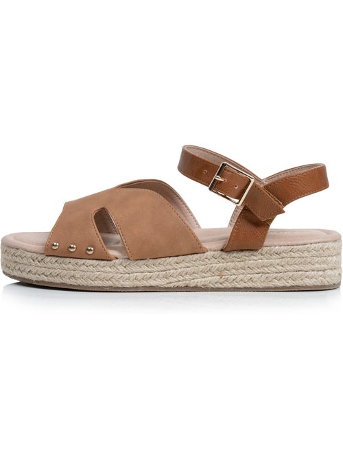 Sandales semelle à mémoire de forme talon 3,5 cm  Isotoner - Kiabi