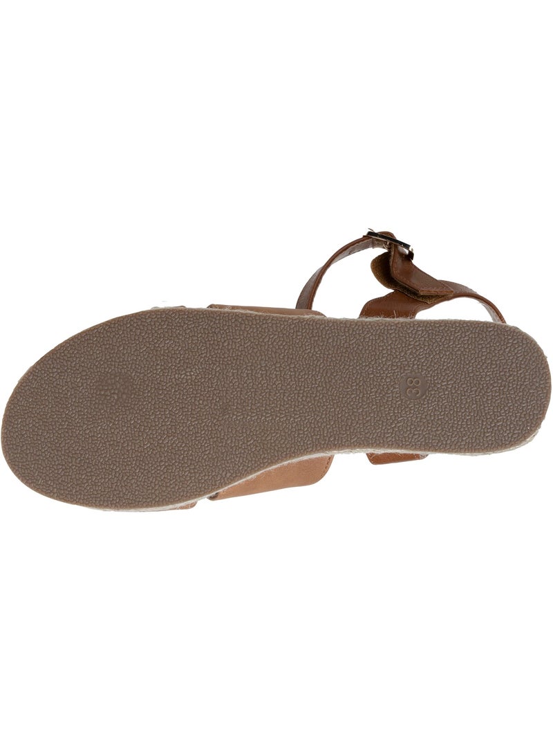 Sandales semelle à mémoire de forme talon 3,5 cm  Isotoner Camel - Kiabi