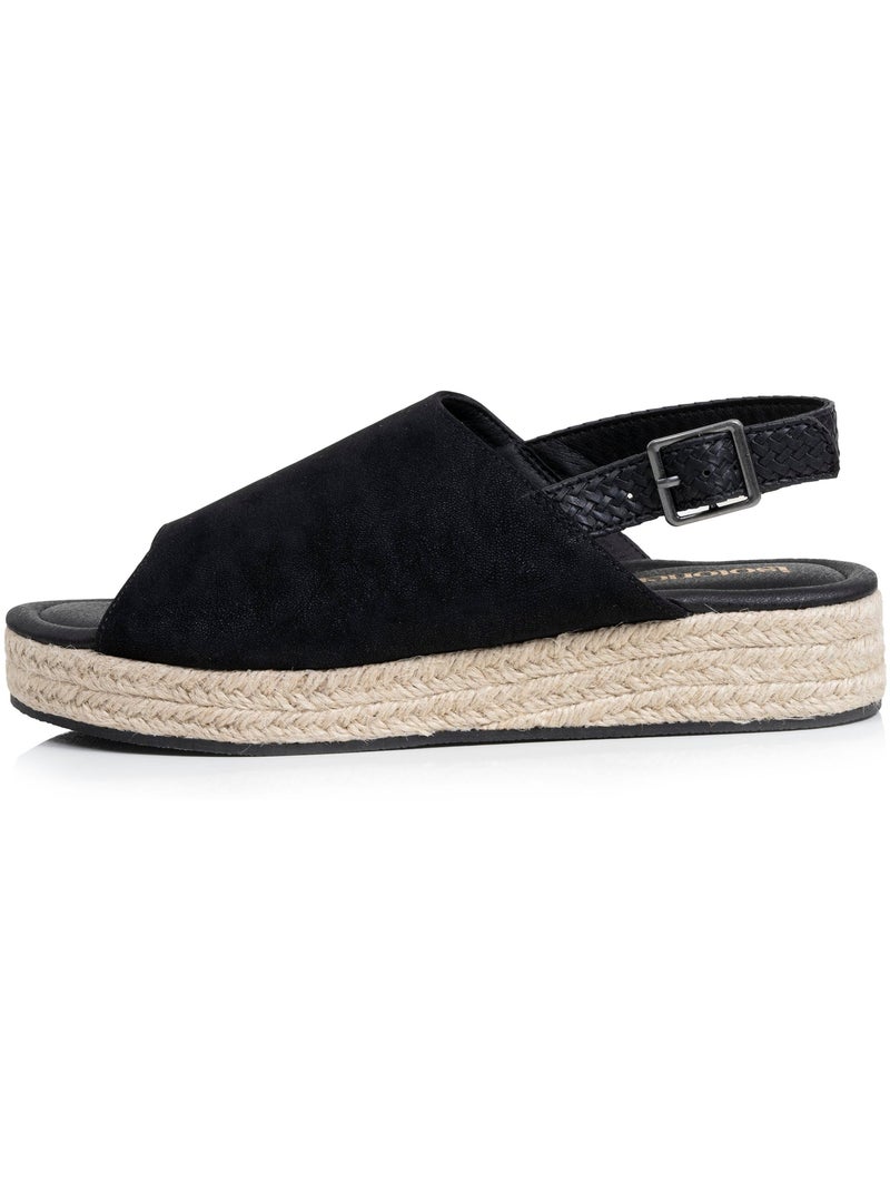 Sandales semelle à mémoire de forme talon 3,5 cm  Isotoner Noir - Kiabi
