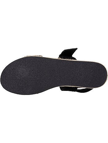 Sandales semelle à mémoire de forme, talon de 3,5cm, design corde et léopard