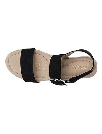 Sandales à talon compensé de 3,5 cm, très confortable Isotoner