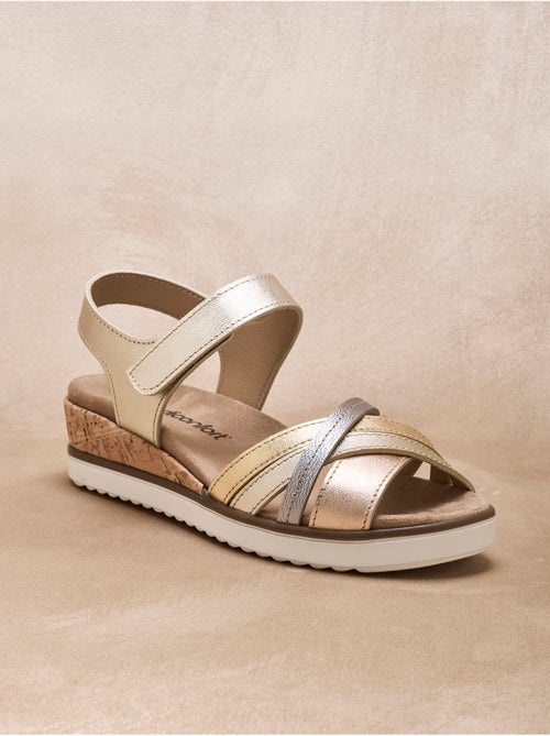 Sandales semelle amovible patte scratch - PEDICONFORT - Kiabi