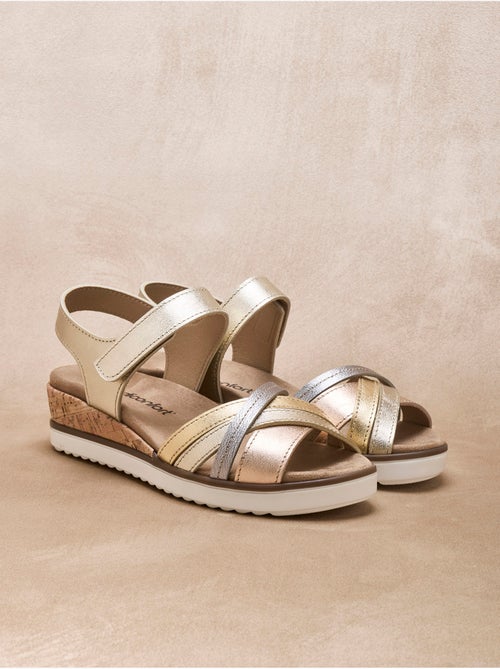 Sandales semelle amovible patte scratch - PEDICONFORT - Kiabi