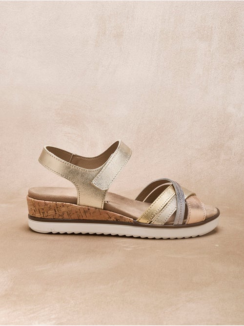 Sandales semelle amovible patte scratch - PEDICONFORT - Kiabi