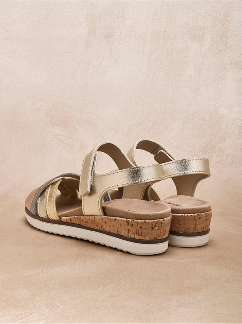Sandales semelle amovible patte scratch - PEDICONFORT - Kiabi