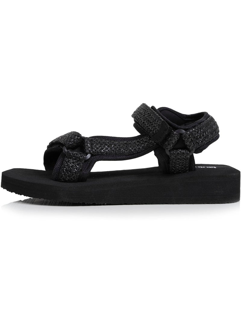 Sandales semelle confortable et légère 3,5cm , sandale de plage, piscine, randonnée  Isotoner Noir - Kiabi